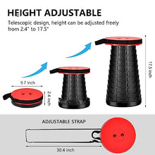 Load image into Gallery viewer, Portable Stool-Retractable Folding Stool, Portable Sturdy Lightweight Stool Foldable Outdoor Plastic Stool
