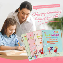 Load image into Gallery viewer, Kids Reusable Writing Exercise Book  Set of 3 (4 Books +Magic Pen+ 5 Refils)

